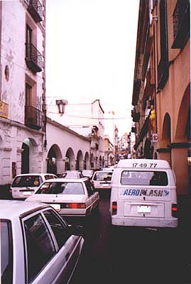typical street in the center of cuernavaca