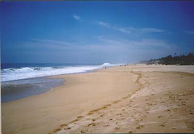 the beach in pie de la cuesta